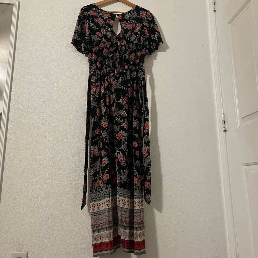 Miami Black and Red Floral Maxi Dress/romper size Small NWT - Picture 9 of 11